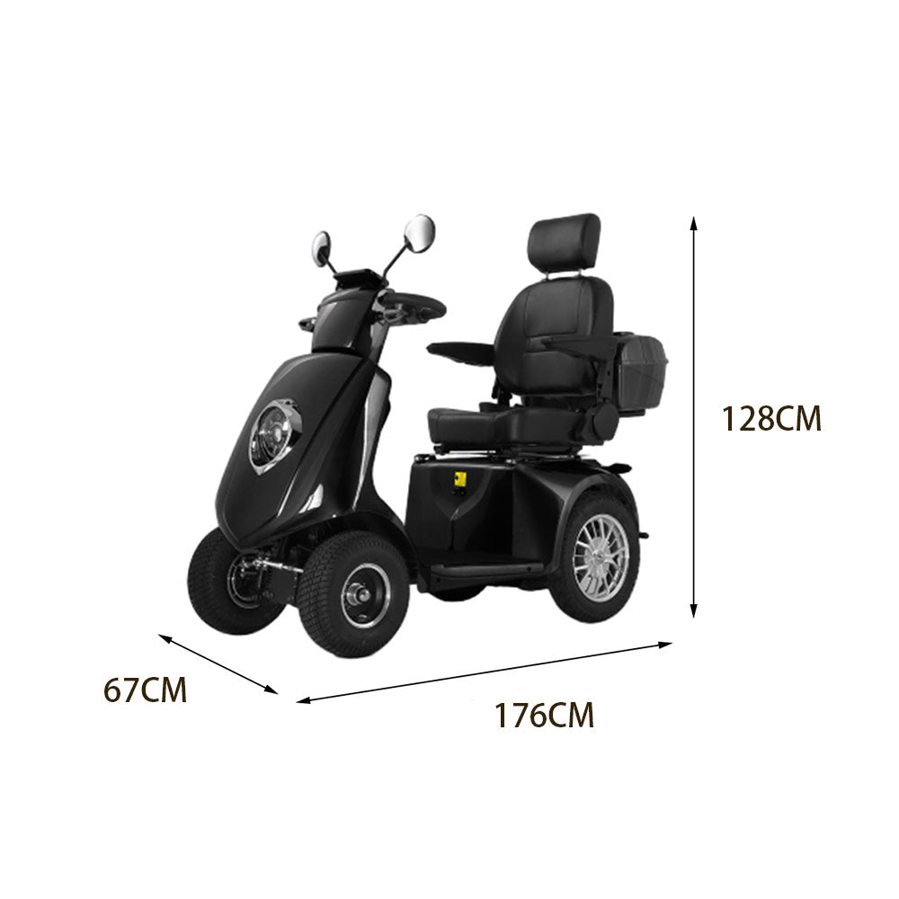 ROLLUX JXY5D 500W 48V20Ah Lead-Acid/Lithium Battery Electric Mobility Scooter Drum Brake