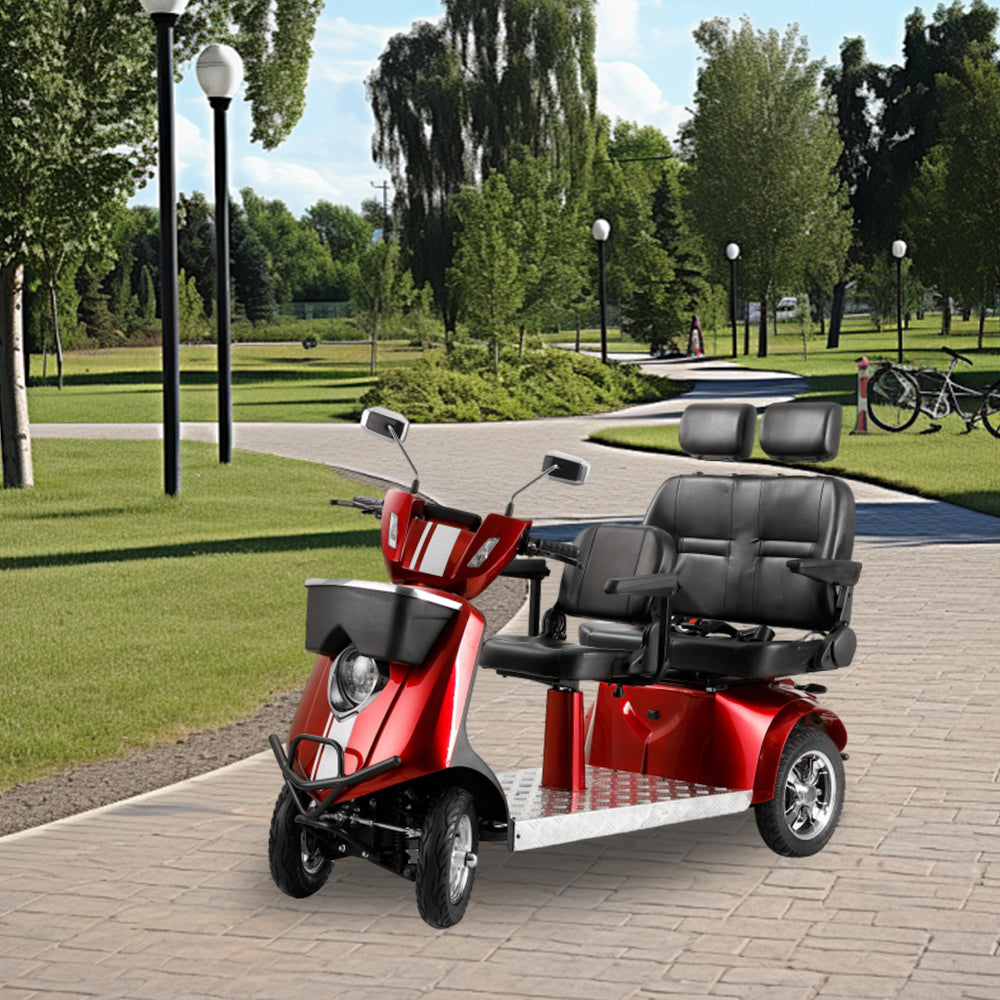 ROLLUX JXY5D2 1000W 60V20Ah Lead-Acid/Lithium Battery Dual-Seat Electric Mobility Scooter