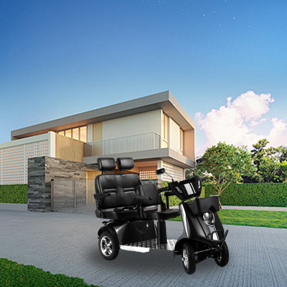 ROLLUX JXY5D2 1000W 60V20Ah Lead-Acid/Lithium Battery Dual-Seat Electric Mobility Scooter