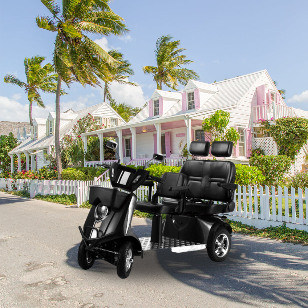 ROLLUX JXY5D2 1000W 60V20Ah Lead-Acid/Lithium Battery Dual-Seat Electric Mobility Scooter