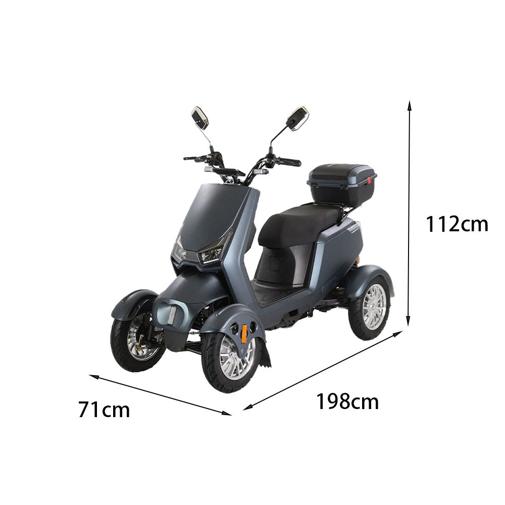 ROLLUX SN4W 500W 60V20Ah Lead-Acid/Lithium Battery Electric Mobility Scooter Drum Brake