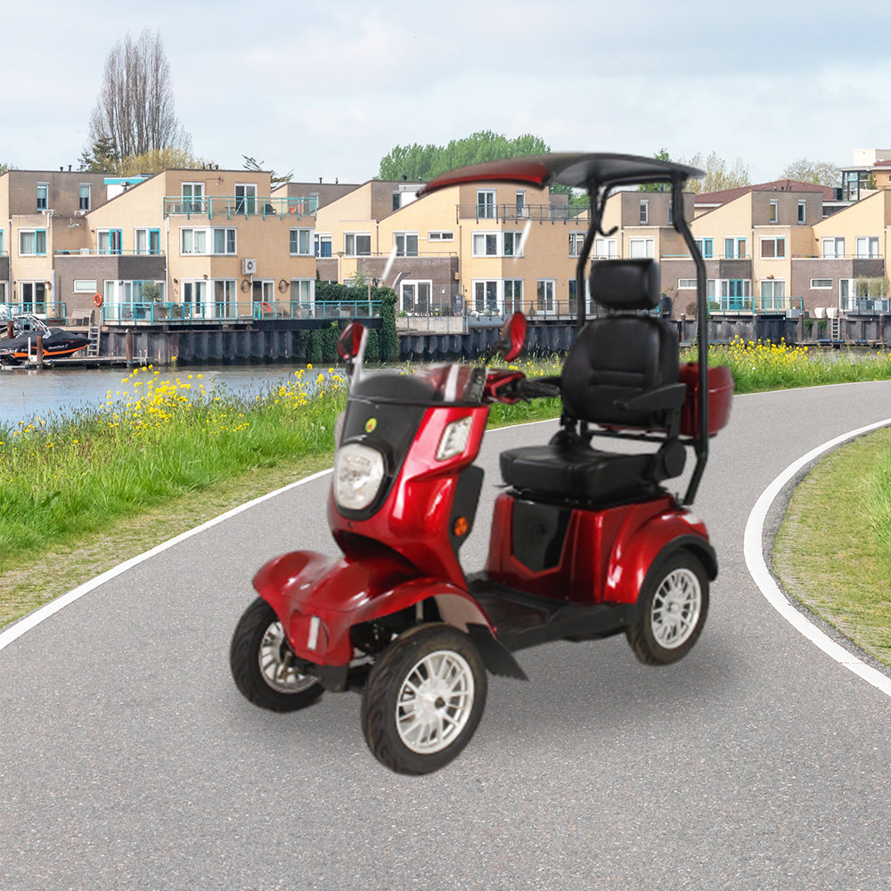 ROLLUX XH4W 500W 48V20Ah Lead-Acid/Lithium Battery Electric Mobility Scooter with Canopy