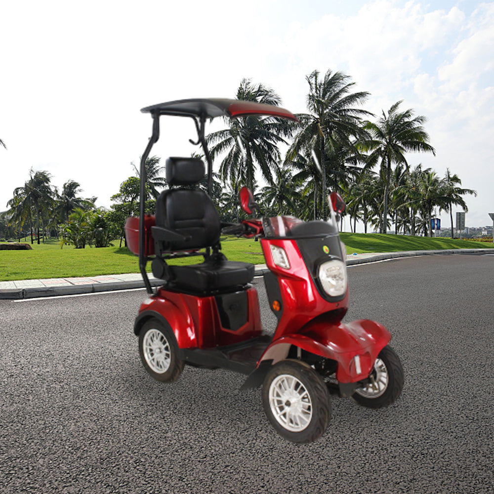 ROLLUX XH4W 500W 48V20Ah Lead-Acid/Lithium Battery Electric Mobility Scooter with Canopy