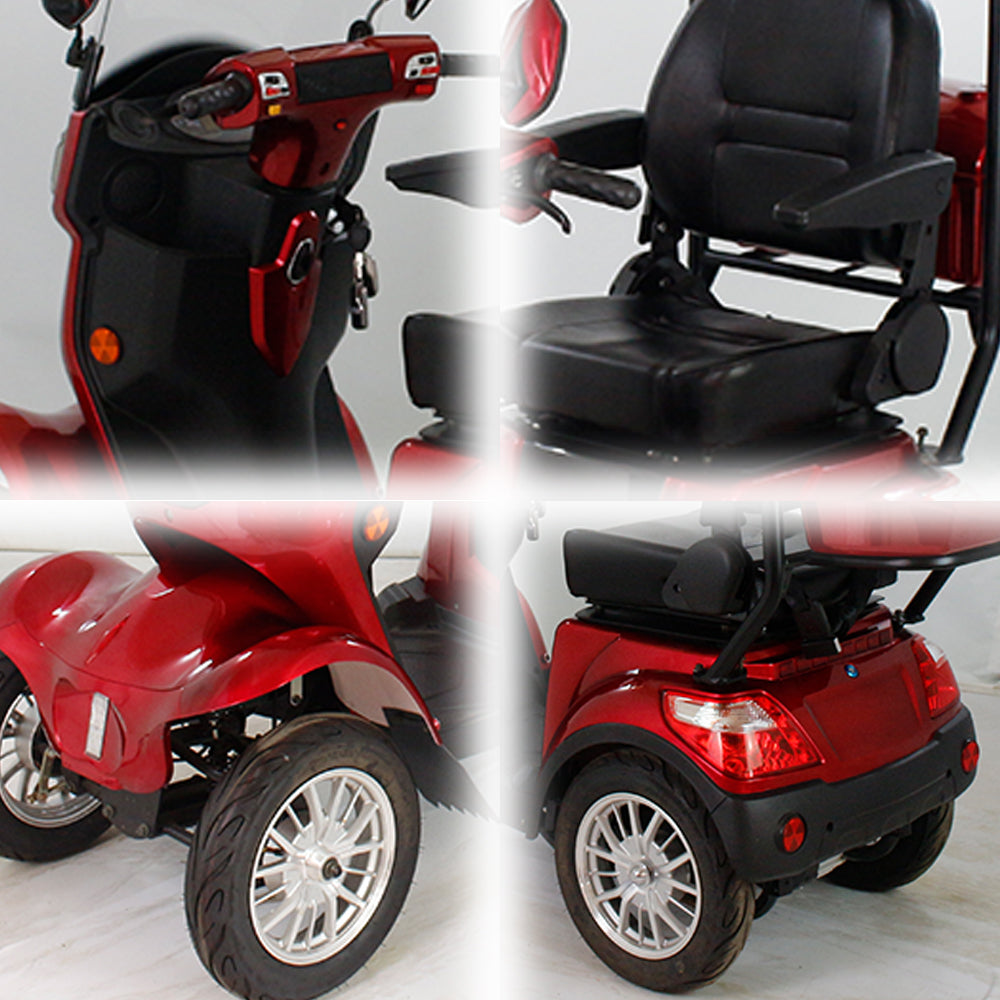 ROLLUX XH4W 500W 48V20Ah Lead-Acid/Lithium Battery Electric Mobility Scooter with Canopy