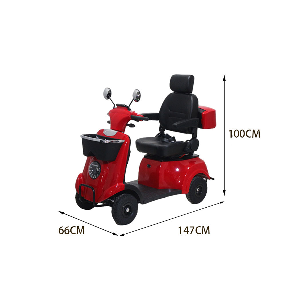 ROLLUX XJK 500W 48V20Ah Lead-Acid/Lithium Battery Electric Mobility Scooter Drum Brake