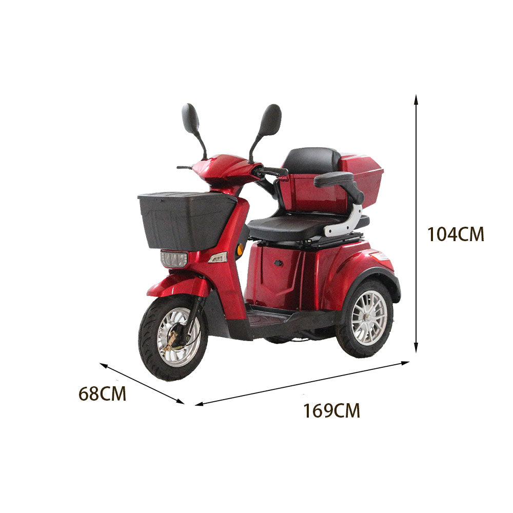 ROLLUX XL3D 500W 60V20Ah Lead-Acid/Lithium Battery Electric Mobility Scooter Drum Brake