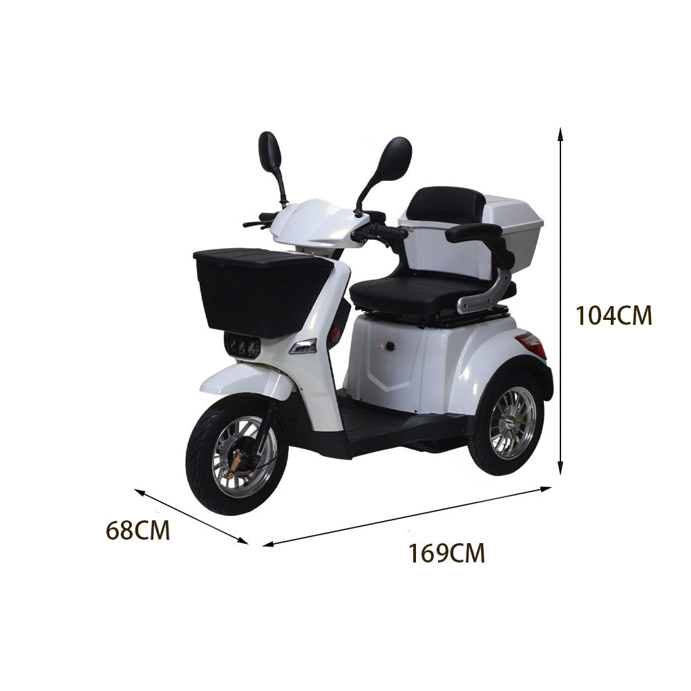 ROLLUX XL3D 500W 60V20Ah Lead-Acid/Lithium Battery Electric Mobility Scooter Drum Brake