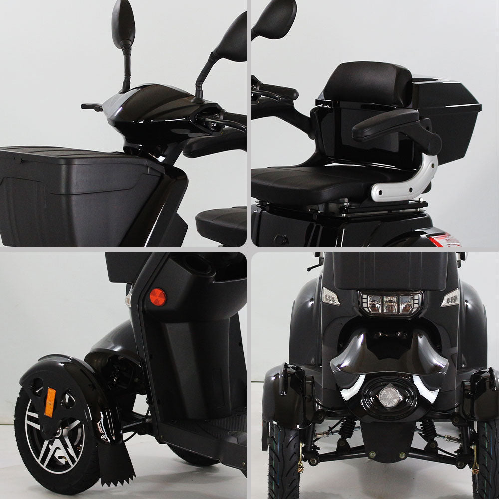 ROLLUX XL3D4W 500W 60V20Ah Lead-Acid/Lithium Battery Electric Mobility Scooter Drum Brake