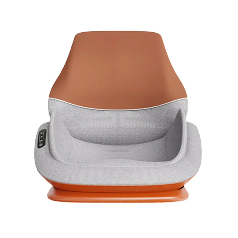 RELAXA 3D Massage Seat Cushion with Heat, Airbag Compression & Vibration, PU Leather, Adjustable Ergonomic Foldable Design