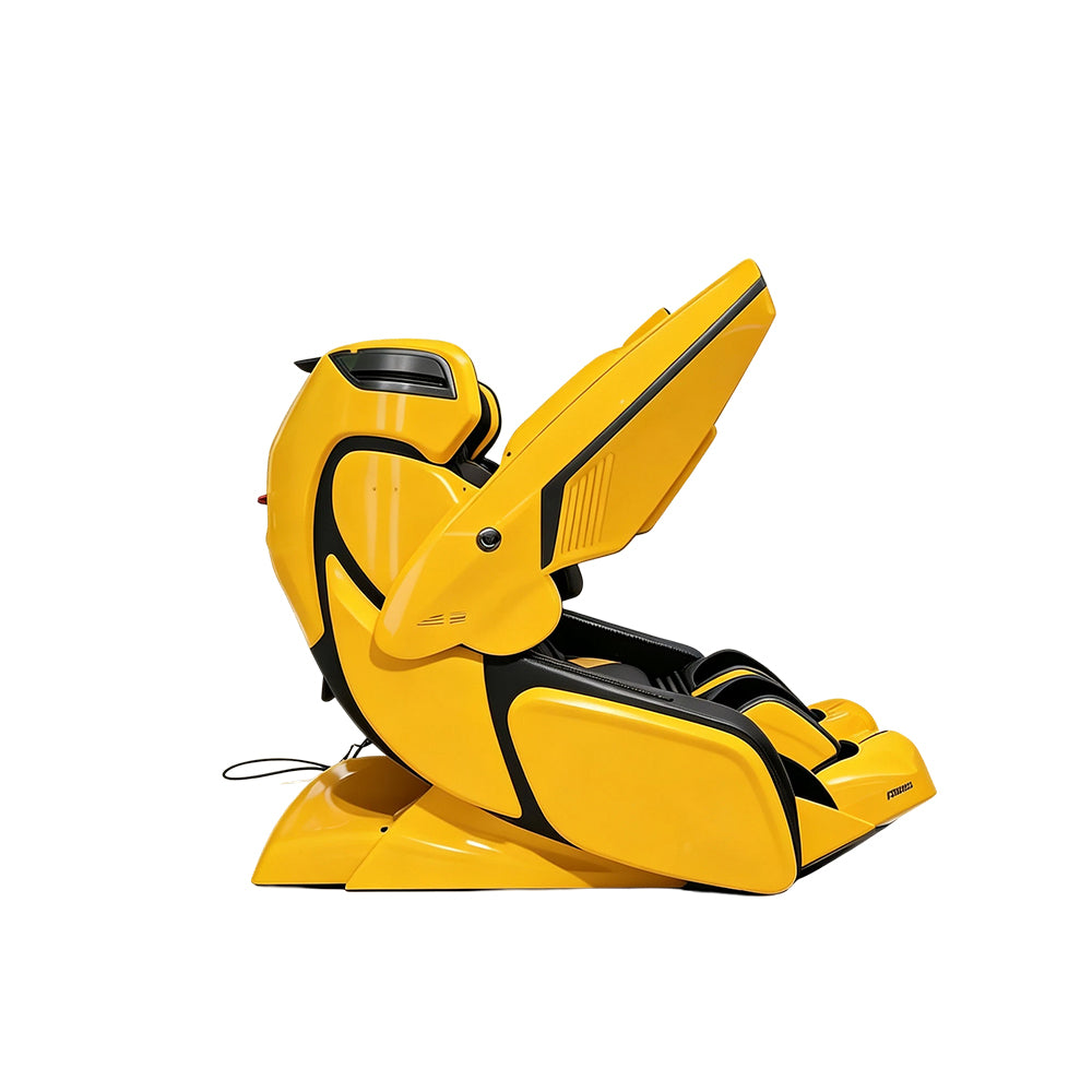RELAXA 4D PRO Full Body Electric Massage Chair - Precision Massage Mechanism with Wide Comfort Seat - Yellow