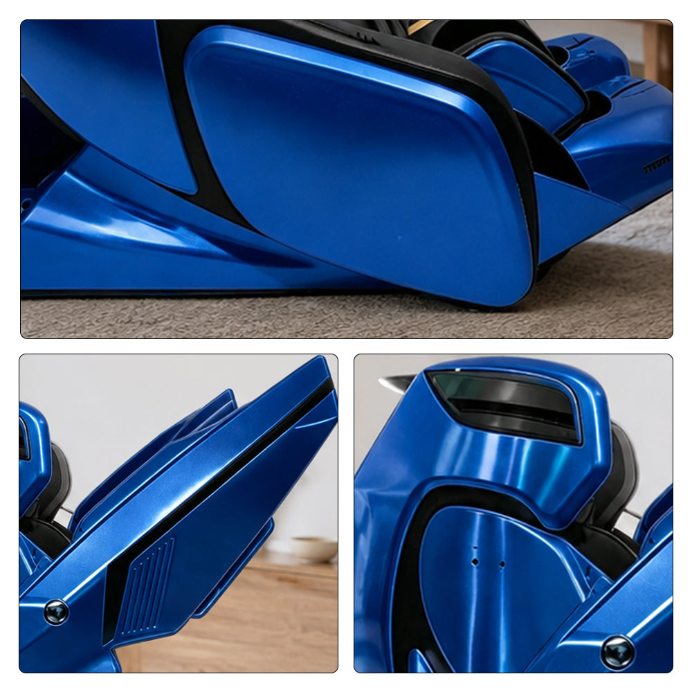 RELAXA 4D PRO Full Body Electric Massage Chair - Precision Massage Mechanism with Wide Comfort Seat - Blue