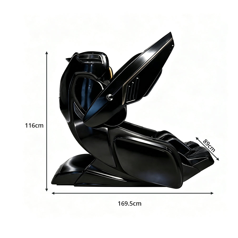 RELAXA 4D PRO Full Body Electric Massage Chair - Precision Massage Mechanism with Wide Comfort Seat - Black