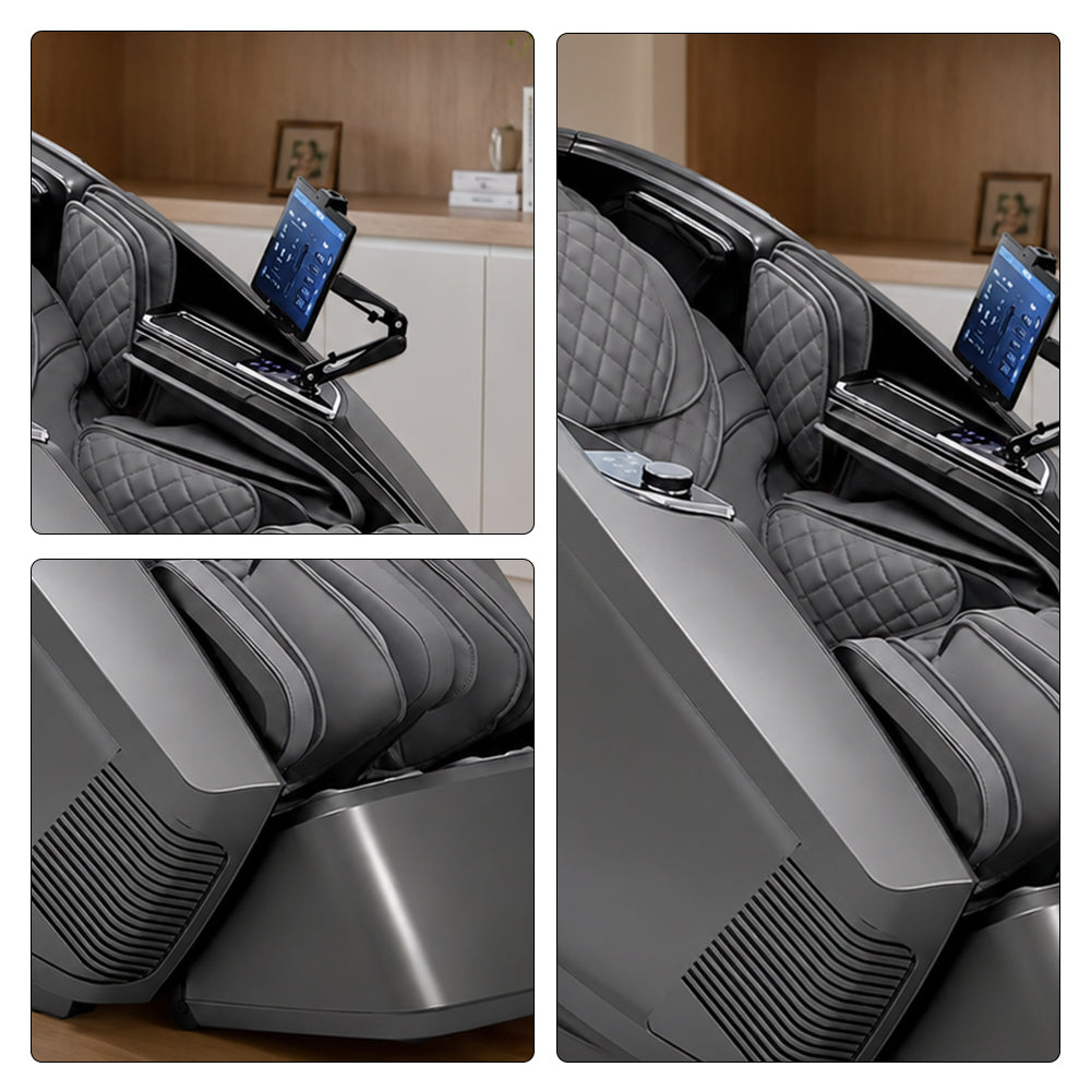 RELAXA Electric Foot Massage Chair - 360° Massage with Airbag Compression, Sole Vibration and Calf Stretching - Grey