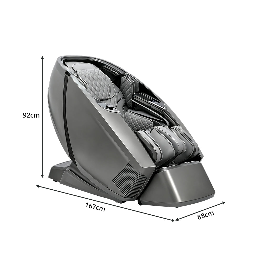 RELAXA Electric Foot Massage Chair - 360° Massage with Airbag Compression, Sole Vibration and Calf Stretching - Grey