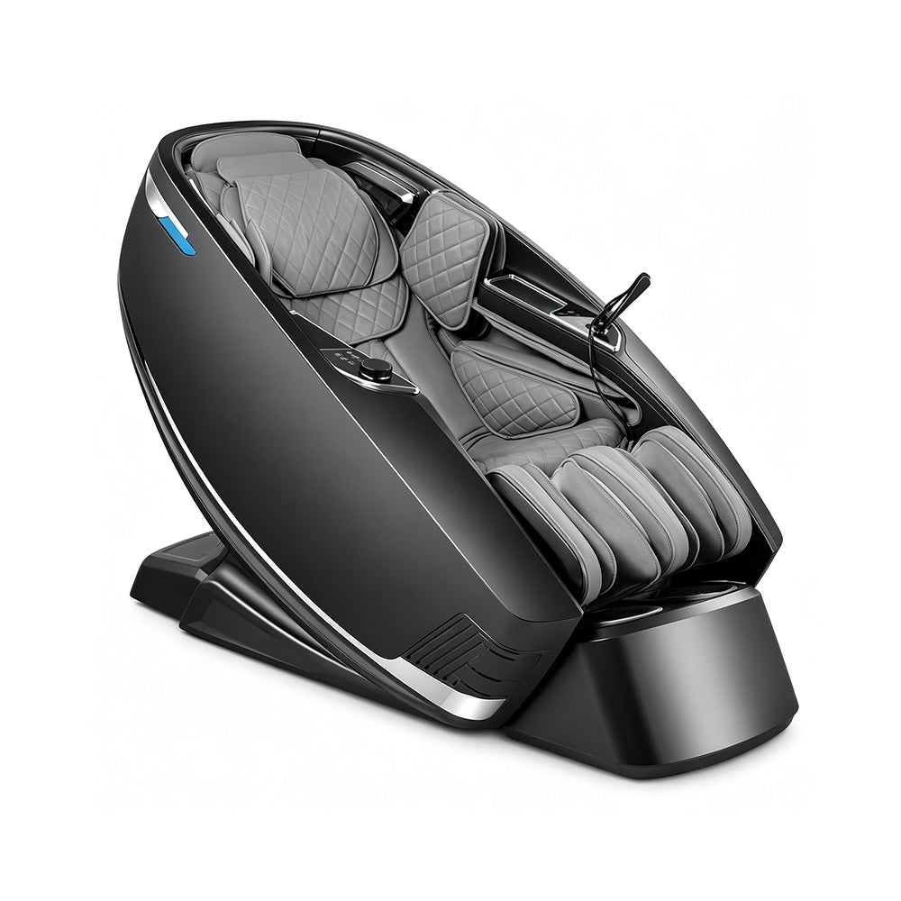 RELAXA Full Body Electric Massage Chair - 360° Foot Massage with Airbag Compression and Calf Stretching - Grey