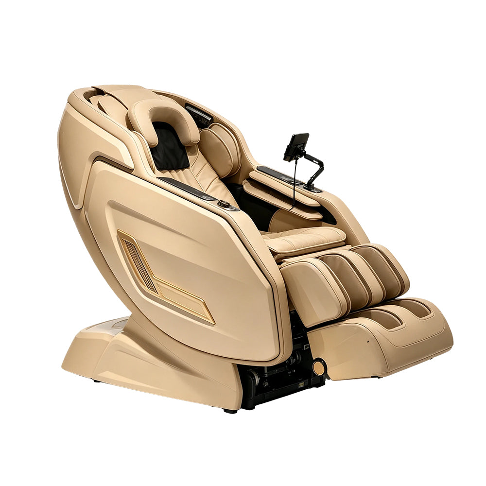 RELAXA Full Body Electric Massage Chair - 360° Foot Massage with Airbag Compression and Wide Comfort Seat - Gold