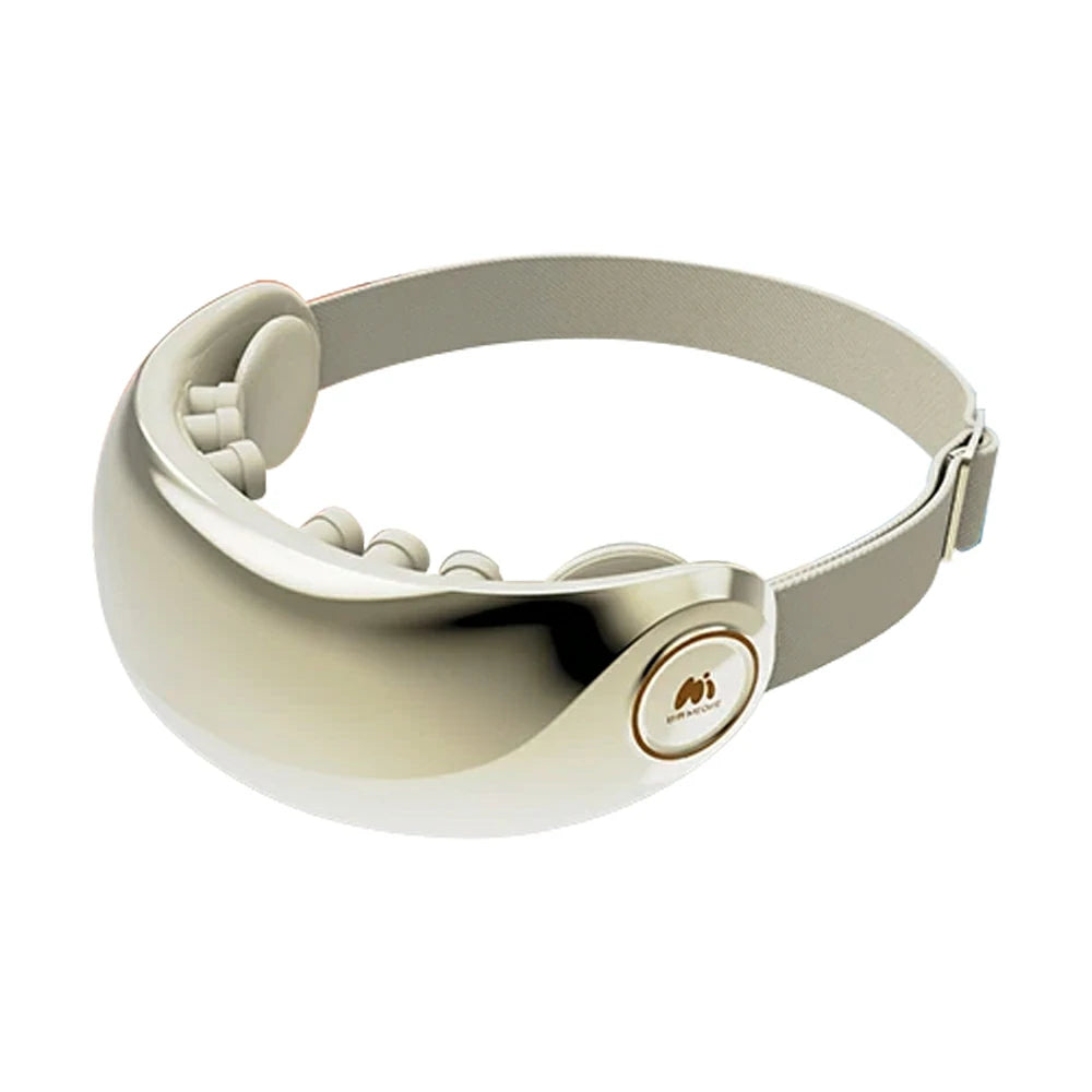 RELAXA Eye Massager with Hydrating Mist Deep Relaxation Pressure Point Massage Wireless Portable Design - Gold