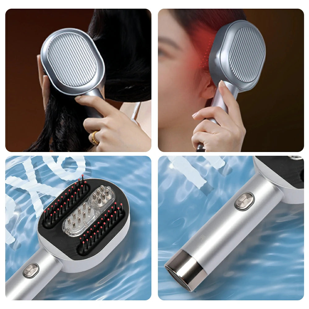 RELAXA Scalp Massager with EMS Red Light Deep Kneading Multi Mode Wireless Hair Care - Blue