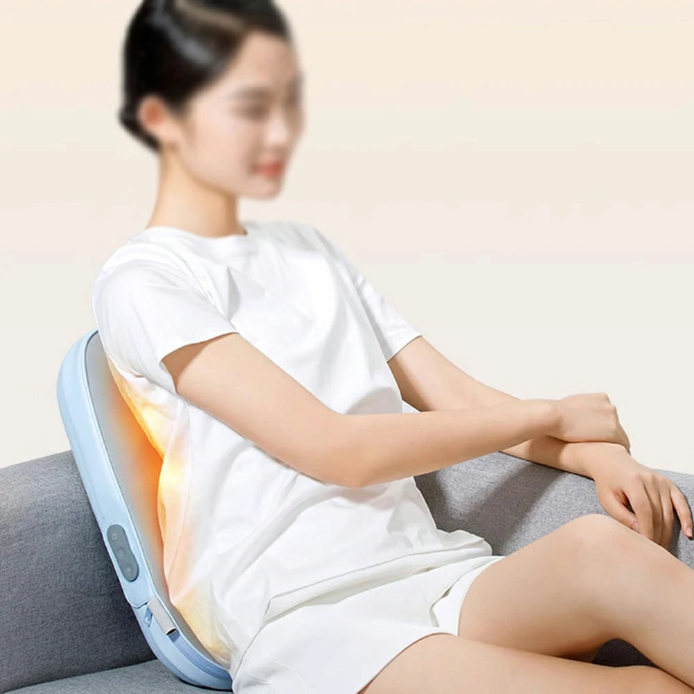 RELAXA Smart Back Massager with Heat, Adjustable Rolling Massage, Ultra-Slim Ergonomic Foam Design