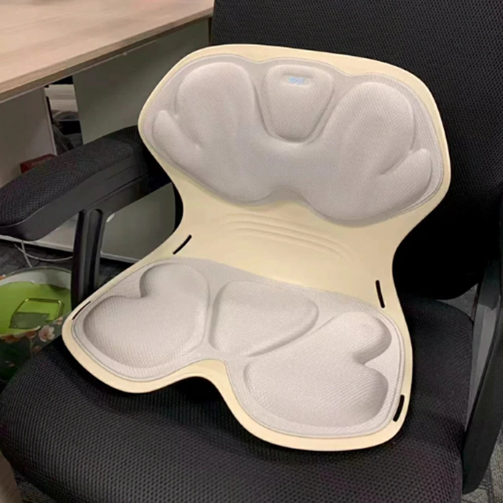 RELAXA Heated Lumbar Support Cushion, Graphene Heating, High-Density Foam, Ergonomic Curved Design for Home & Office - Grey