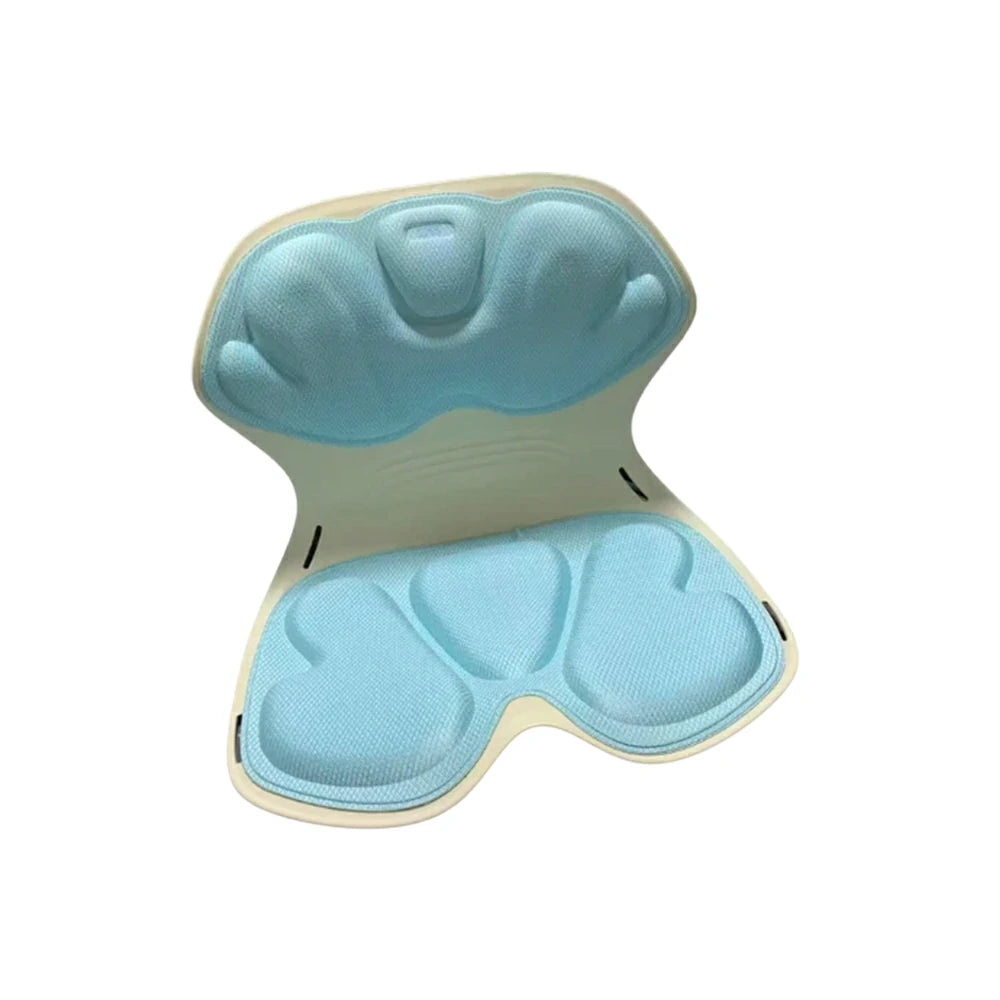 RELAXA Heated Lumbar Support Cushion, Graphene Heating, High-Density Foam, Ergonomic Curved Design for Home & Office - Blue