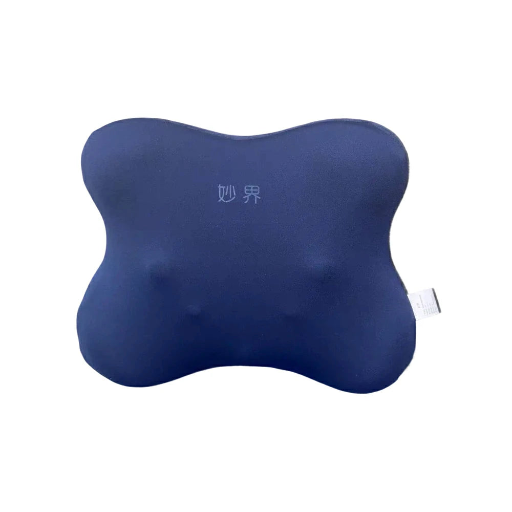 RELAXA Heated Lumbar Massage Cushion, Kneading Massage & Dual Heat, High-Density Foam, Ergonomic Butterfly Design