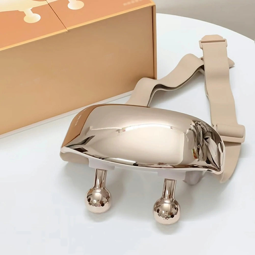 RELAXA Cordless Full-Body Massager, Five-Finger Kneading & Red Light Heat, Brushless Motor, Adjustable Strap Design - Gold