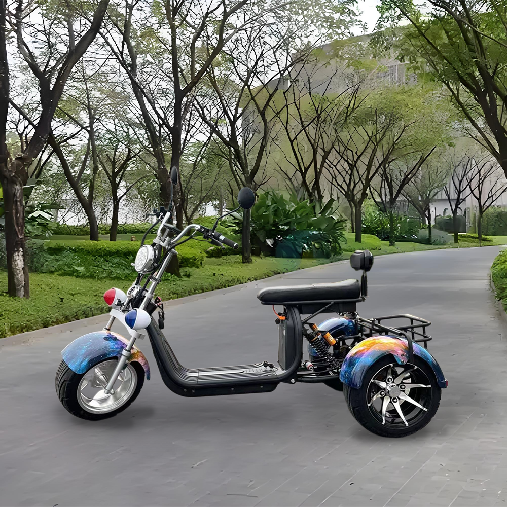 GLIDER HALLEY SC 08 1000W 60V 12-20AH  Lithium Battery Three-Wheel Electric Motorbike/Motorcycle/Scooter Cruise at 25km/h - Unlock More Power (Details Inside)*