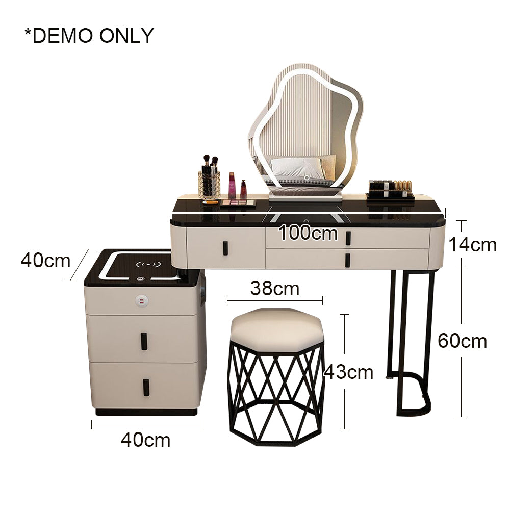 LIVARA 80CM/100CM Length Dressing Table Set Multifunctional Table