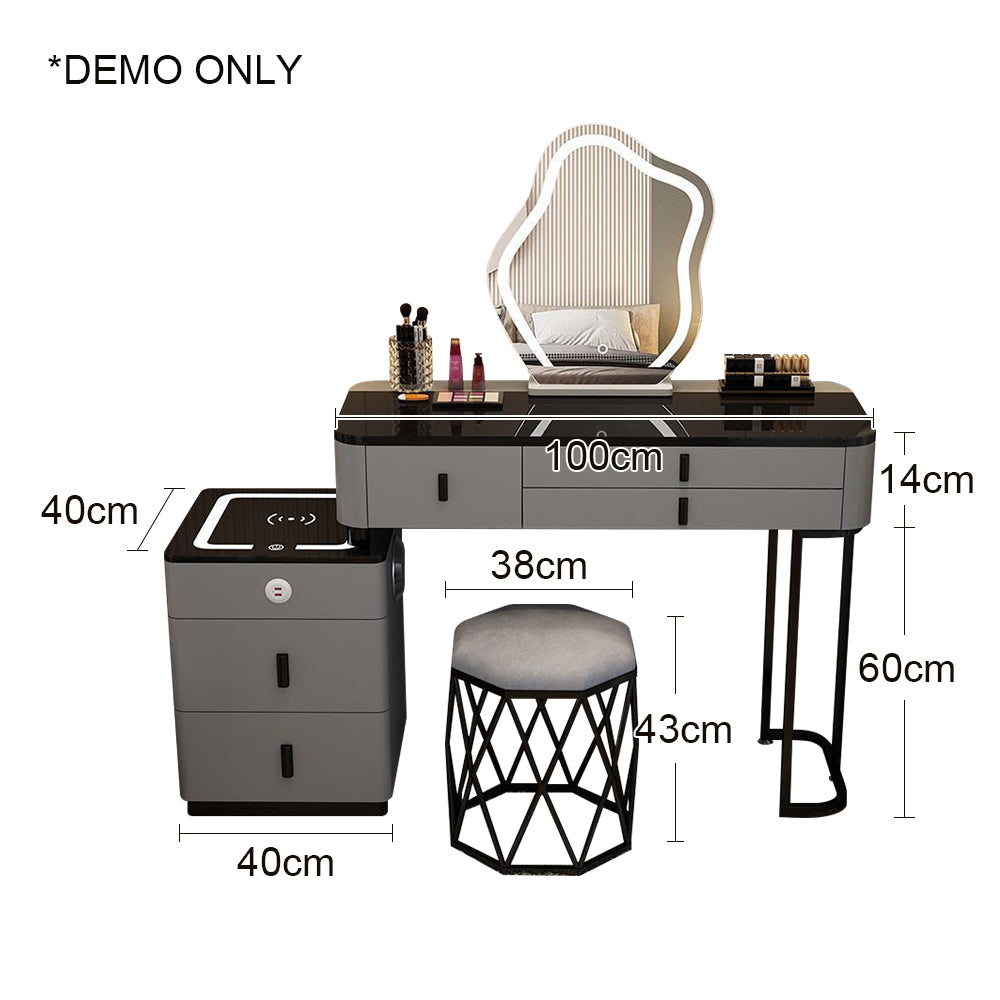 LIVARA 80CM/100CM Length Dressing Table Set Multifunctional Table