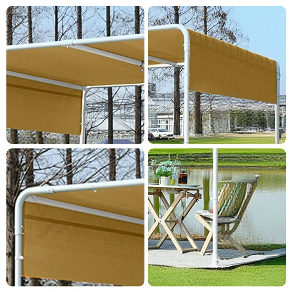 SOLARA Outdoor Canopy - Heavy-Duty Aluminium Frame Sunshade Pavilion, 2.5x2.5m Weather-Resistant Shelter - White