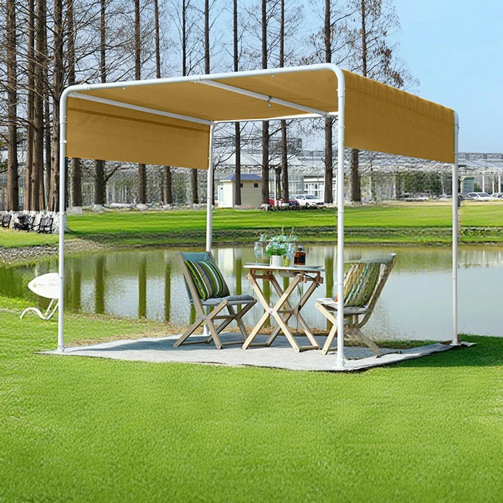 SOLARA Outdoor Canopy - Heavy-Duty Aluminium Frame Sunshade Pavilion, 2.5x2.5m Weather-Resistant Shelter - White