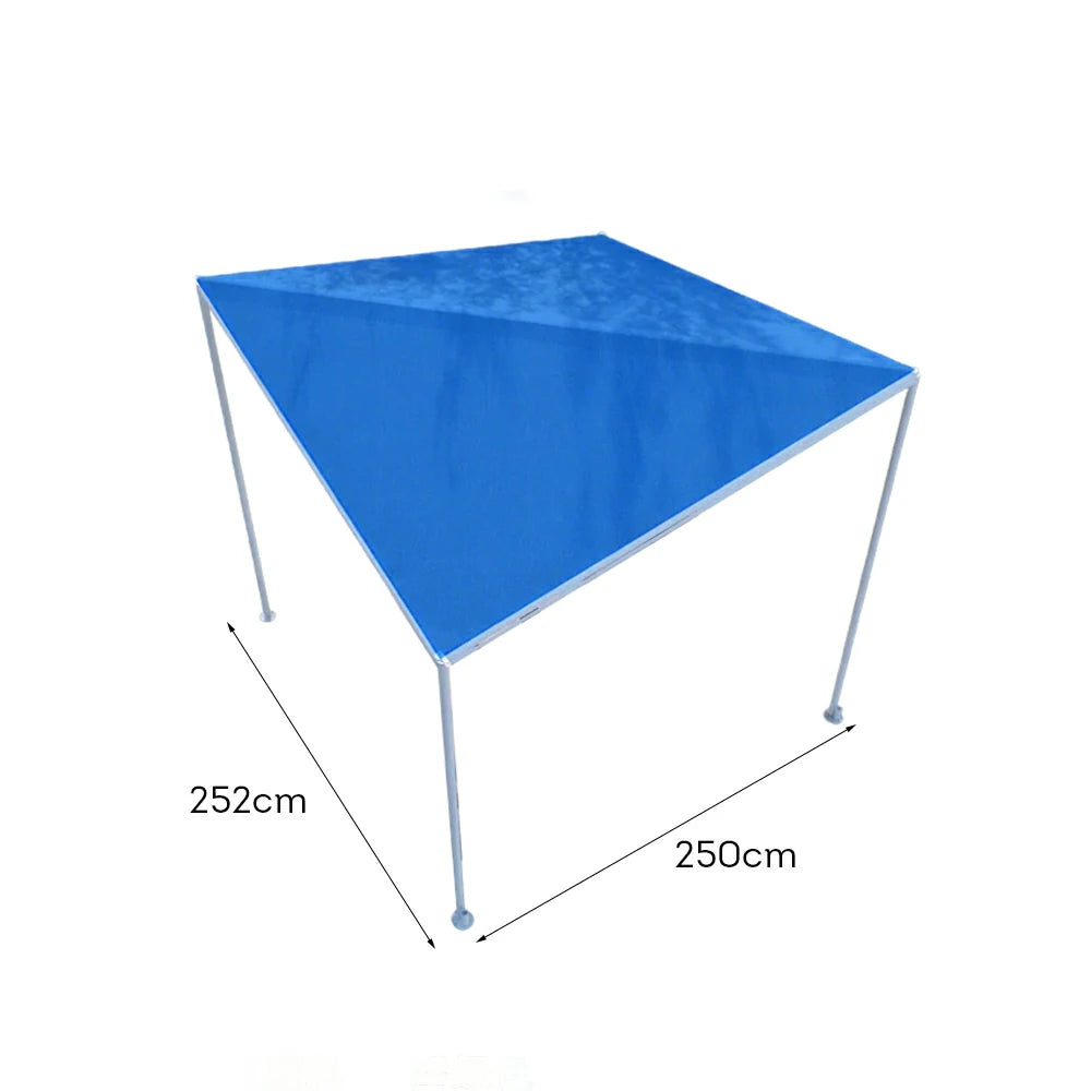 SOLARA Outdoor Canopy - Heavy-Duty Aluminium Frame Sunshade Pavilion, 2.5x2.5m Weather-Resistant Shelter - Blue