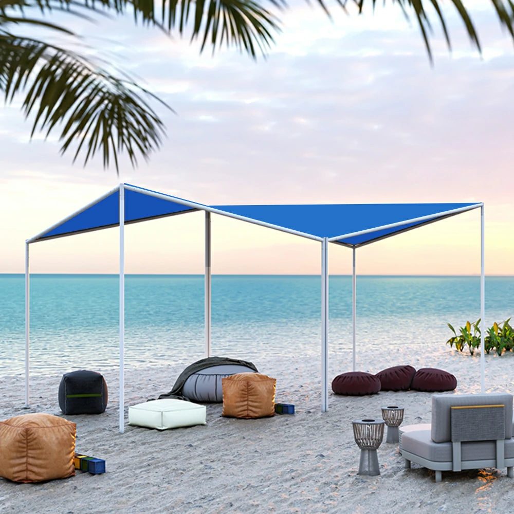 SOLARA Outdoor Canopy - Heavy-Duty Aluminium Frame Sunshade Pavilion, 2.5x2.5m Weather-Resistant Shelter - Blue