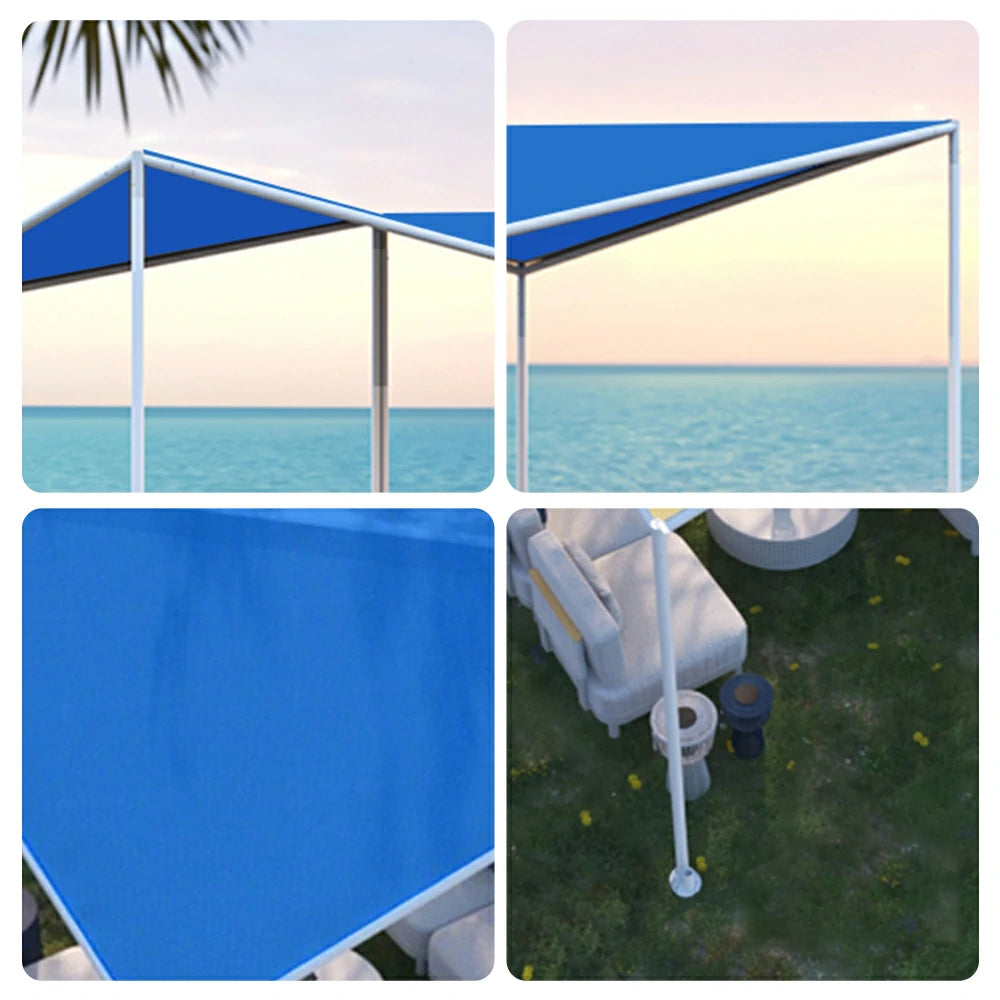 SOLARA Outdoor Canopy - Heavy-Duty Aluminium Frame Sunshade Pavilion, 2.5x2.5m Weather-Resistant Shelter - Blue