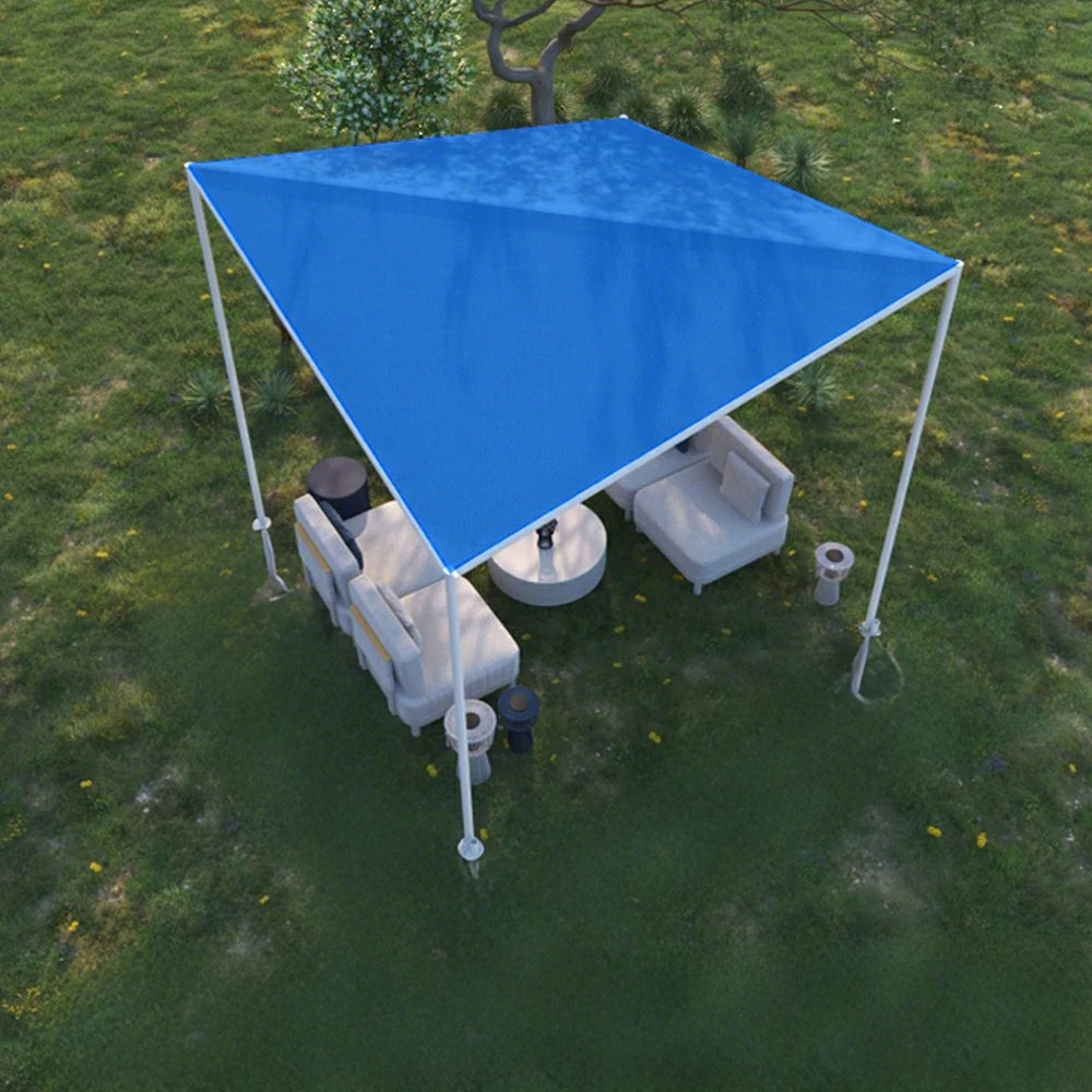 SOLARA Outdoor Canopy - Heavy-Duty Aluminium Frame Sunshade Pavilion, 2.5x2.5m Weather-Resistant Shelter - Blue