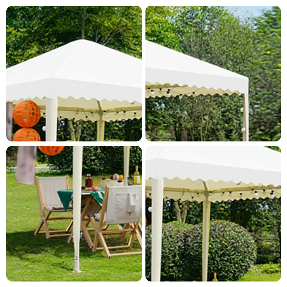 SOLARA Outdoor Canopy - Heavy-Duty Pavilion with Triangular Reinforcement, 10cm Thick Posts, Waterproof Polycarbonate Roof - 3x3m Standard Model - Yellow
