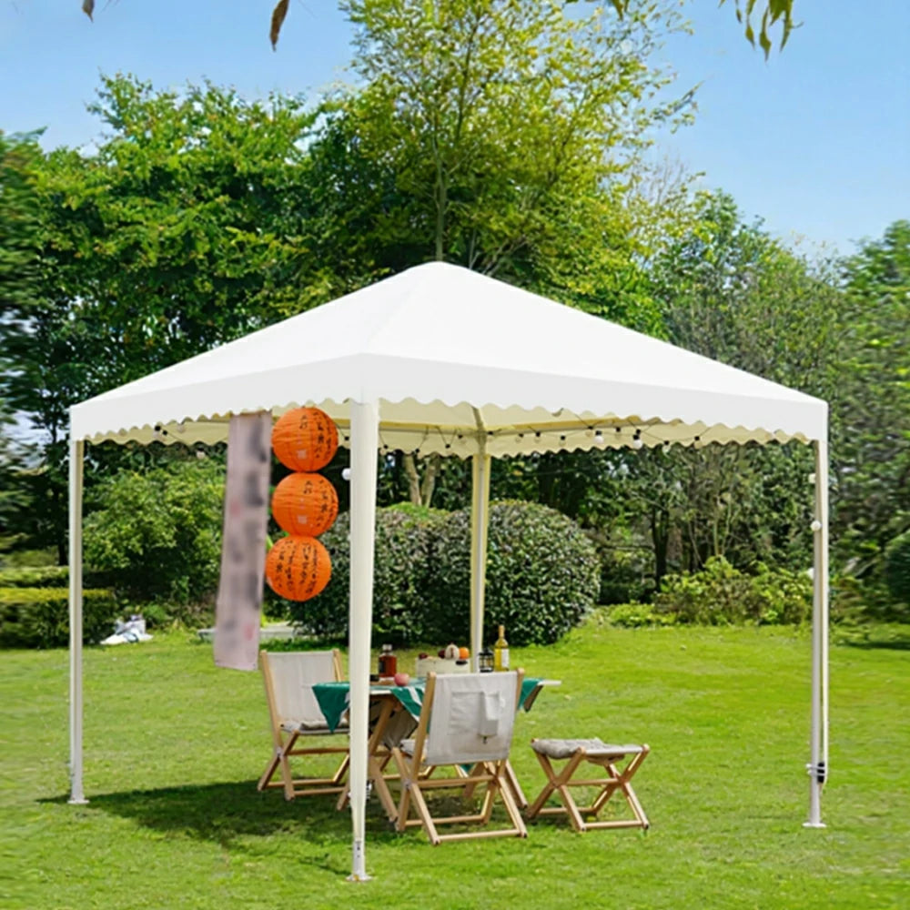 SOLARA Outdoor Canopy - Heavy-Duty Pavilion with Triangular Reinforcement, 10cm Thick Posts, Waterproof Polycarbonate Roof - 3x3m Standard Model - Yellow