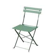 SOLARA Outdoor Folding Chair - Space-Saving Foldable Design, Durable Powder-Coated Iron Frame, Stable Patio Balcony Garden Seating - Green