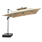 SOLARA Outdoor Family Umbrella - UV-Resistant, Heavy-Duty Aluminum Base, Durable for Outdoor Use - Beige