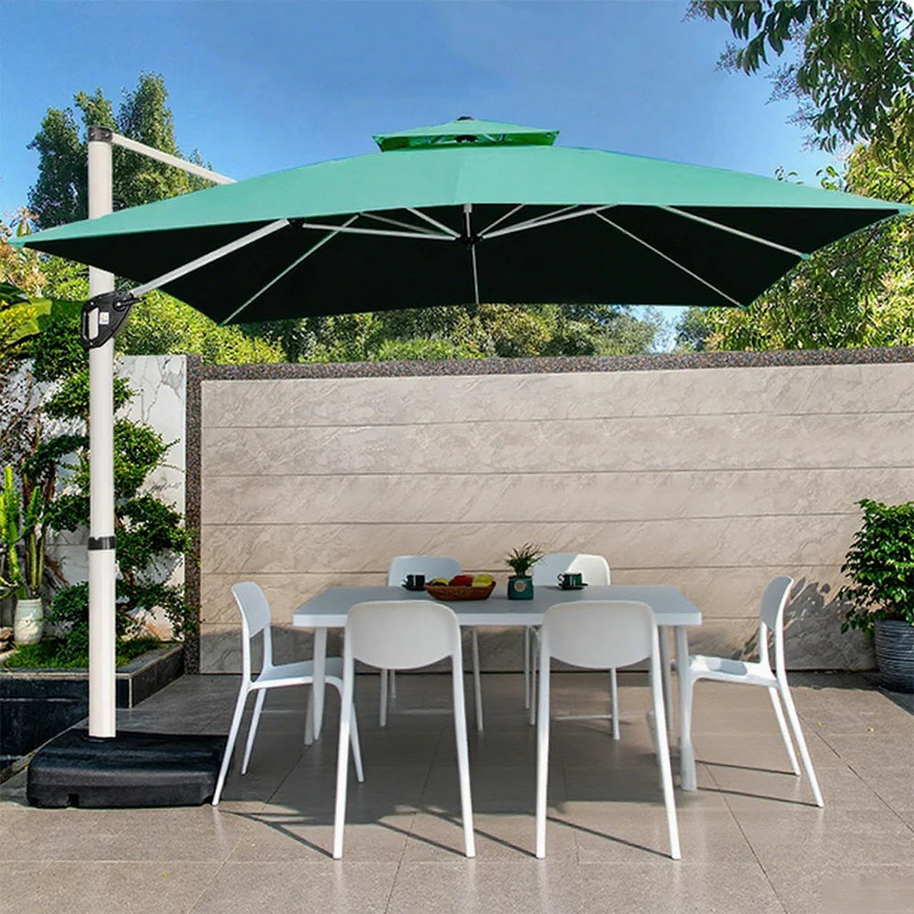SOLARA Outdoor Family Umbrella - UV-Resistant, Heavy-Duty Aluminum Base, Durable for Outdoor Use - Green