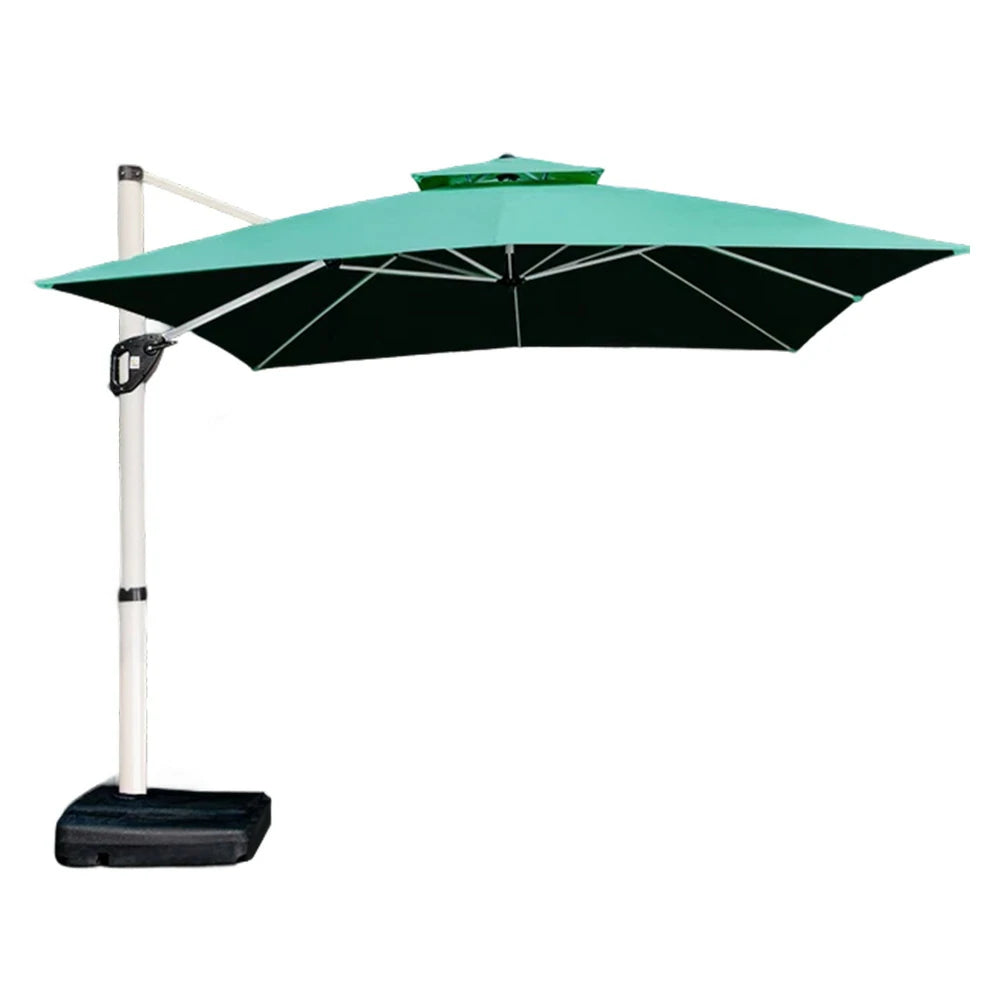 SOLARA Outdoor Family Umbrella - UV-Resistant, Heavy-Duty Aluminum Base, Durable for Outdoor Use - Green