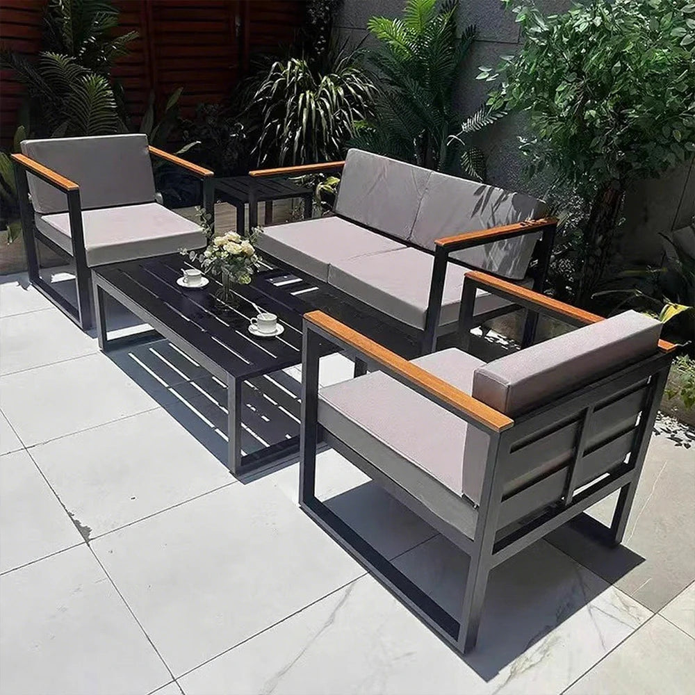 SOLARA Lounge Chair Durable Stain-Resistant Fabric, High-Resilience Foam, 70cm Wide Seat, Angled Backrest for Comfort - Grey