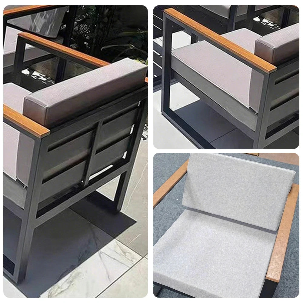 SOLARA Lounge Chair Durable Stain-Resistant Fabric, High-Resilience Foam, 70cm Wide Seat, Angled Backrest for Comfort - Grey