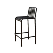 SOLARA Outdoor Chair Nano-Baked Rustproof Waterproof Finish, Thickened Iron Steel Construction, 42cm Stable and Durable Design - Black