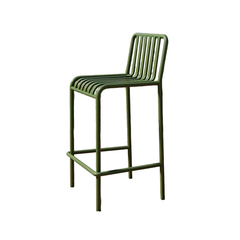SOLARA Outdoor Chair Nano-Baked Rustproof Waterproof Finish, Thickened Iron Steel Construction, 42cm Stable and Durable Design - Green
