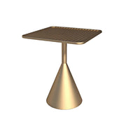 SOLARA Outdoor Dining Table 60/70cm Rustproof Waterproof High-Temperature Baked Finish, Thickened Steel Frame, Stable & Durable Load-Bearing Design - Gold