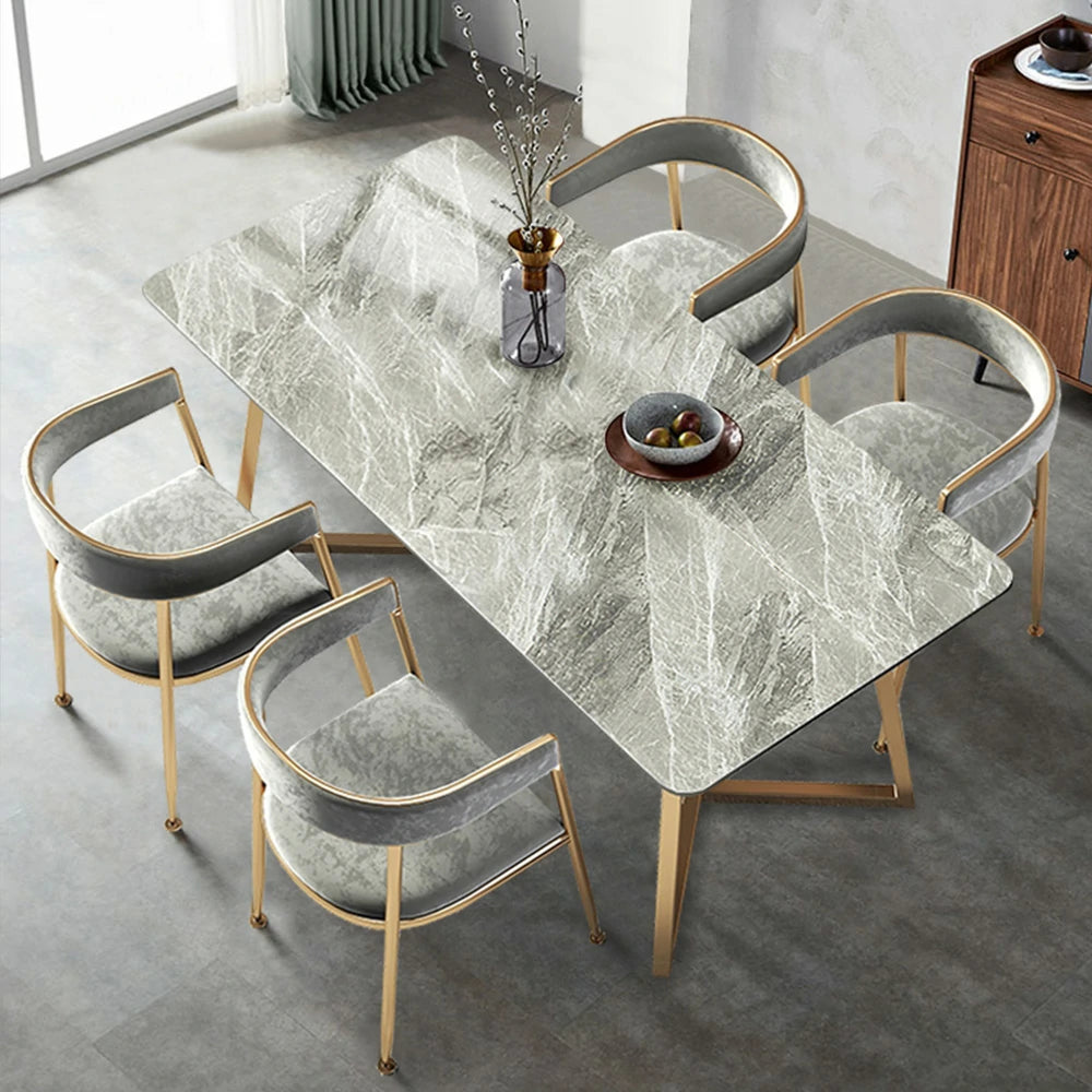 SOLARA Dining Chair Comfortable Leather Backrest with High-Density Foam, Sturdy Iron Frame, Strong Load-Bearing Durable Design - Grey