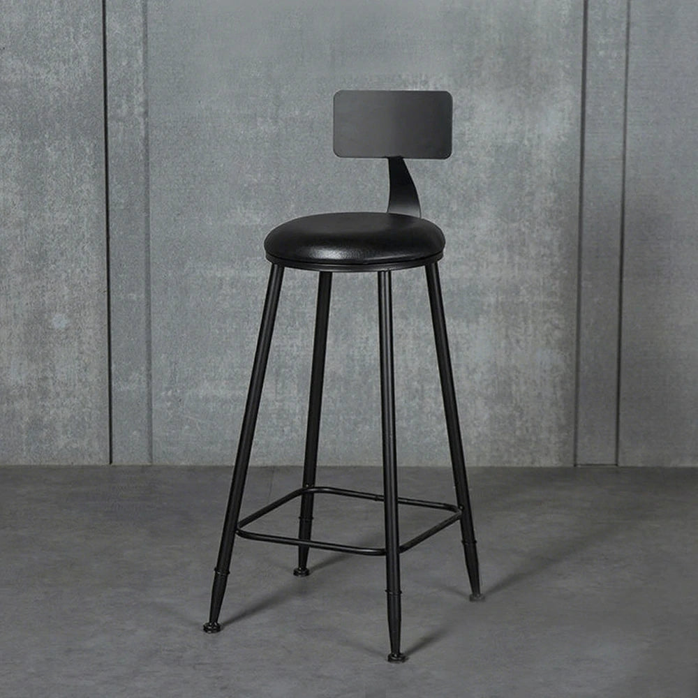 SOLARA Dining Chair 90/100cm Leather Upholstery with High-Density Foam, Sturdy Frame, Comfortable Load-Bearing Design - Black