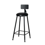 SOLARA Dining Chair 90/100cm Leather Upholstery with High-Density Foam, Sturdy Frame, Comfortable Load-Bearing Design - Black